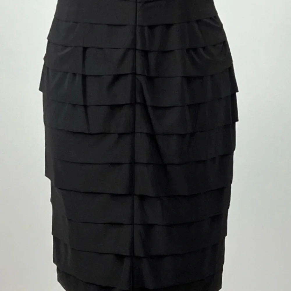 JONES WEAR Black Lace Tiered Dress/Size 4 - Picture 14 of 14